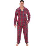 Men's Soft Plush Fleece Pajama Lounge Set, Warm Long Sleeve Shirt and Pants, PJ