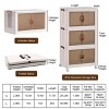Racxily 3Pcs Foldable Storage Bins with Lid Front Magnetic Door Collapsible Stackable Closet Organizer Containers with 4Pcs 360¡ã Rotatable Wheels - 3 of 4