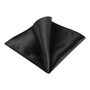 INSPIRE CHIC Men's Wedding Party Solid Color Self-Folded Pocket Squares - 1 of 4
