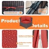 ALAULM 13 Pieces Patio Furniture Set, Rattan Wicker Outdoor Conversation Sets, Furniture Sofa Set w/43in Propane Fire Pit Table - 4 of 4