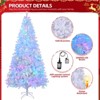 8 FT Pre-lit Artificial Christmas Tree Hinged Branches with 500 RGB Lights and 1500 Branch Tips, for Holiday Party White - 2 of 4