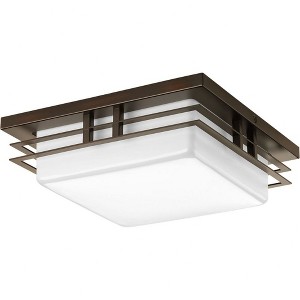 Progress Lighting Helm 1-Light LED Flush Mount, Brushed Nickel, Acrylic Shade - 1 of 4
