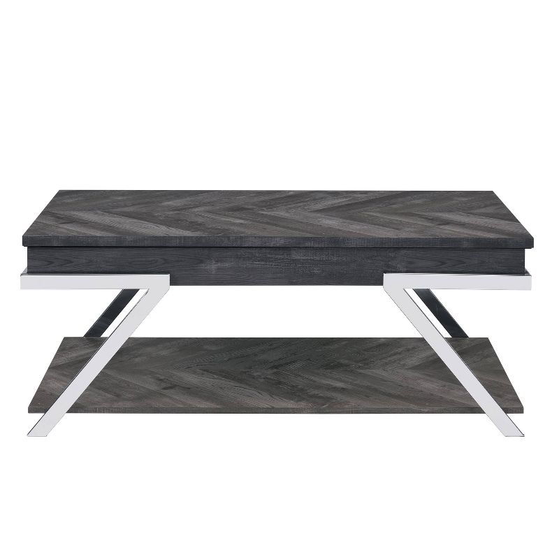 Roma Lift Top Cocktail Table Metal and Wood Dark Gray - Steve Silver Co., 1 of 8
