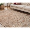 Beige And Brown Floral Medallion Area Rug With Fringe - 2 of 4