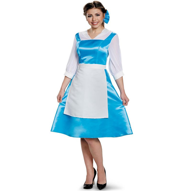 Disney Princess Belle Blue Dress Tween/Adult Costume, Tween Medium (7-8), 2 of 4