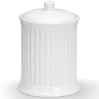 Omniware Simsbury XL Canister, 120oz Stoneware Kitchen Storage Cookie Jar with Lid, Large Airtight Container, Rustic Ceramic Canister