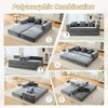 PAGED Folding Sofa Bed with Pillows, Convertible Floor Couch with Removable Cover & Zipper Design for Living Room, Home Office - 2 of 4