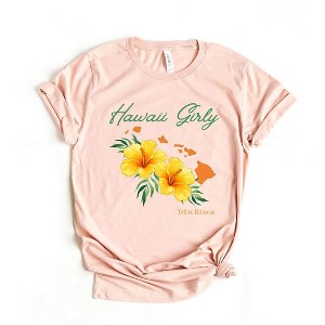 Simply Sage Market Women's Hawaii Girly Flower Short Sleeve Graphic Tee - 1 of 3