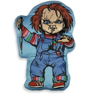 Child's Play Pillow Evil Chucky Soft Plush Travel Cloud Pillow 22" X 15" Multicolored - 1 of 4