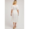 PinkBlush Ivory Smocked Ruffle Maternity Dress - 4 of 4