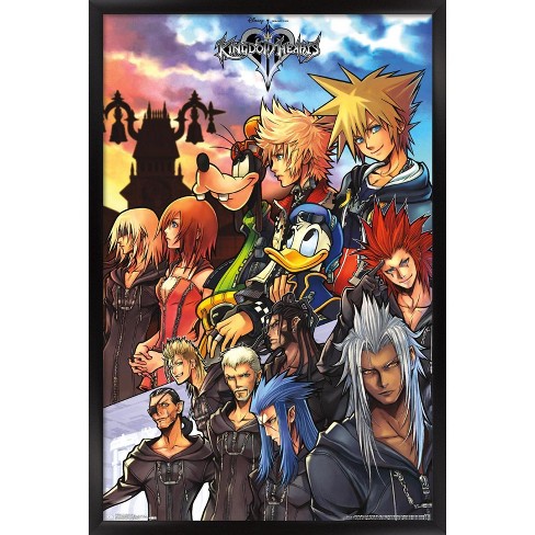 Trends International Disney Kingdom Hearts - Group Framed Wall Poster  Prints Black Framed Version 22.375