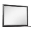 HomeStock Grey Framed Mirror with Clean Lines – Contemporary Bedroom Mirror with Simple Wooden Border - 3 of 4