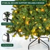 6ft Pre-Lit Artificial Christmas Tree with 250 Warm Lights, 1060 Tips, Hinged Full Pine Tree with Metal Stand - 3 of 4