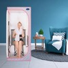 Portable Steam Sauna, Personal Sauna Box, with Heating Foot Pad Controller, Foldable Chair Reading, Light Gray - 3 of 4