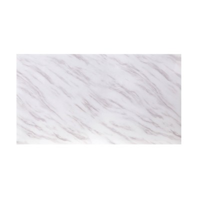 Contemporary Zander 54'' White Faux Marble Coffee Table with Silver Finish