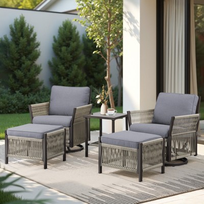 Buenhomino Patio Furniture Wicker Outdoor Conversation Set
