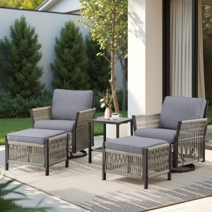 Buenhomino Patio Furniture Wicker Outdoor Conversation Set - 1 of 4