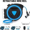 Retractable Garden Hose Reel 5/8 inch x 82 ft Wall Mount With 9-Pattern Nozzle - 2 of 4