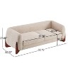 Christopher Knight Home Mia 82.75" Boucle Fabric 3 Seater Sofa Almond - 3 of 4