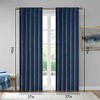 Dsvimoy Curtain Panel Room Darkening Metallic Printed Poly Velvet Rod Pocket Back Tab for Bedroom, Blue, 3.94"*9.45"*11.81" - 3 of 4