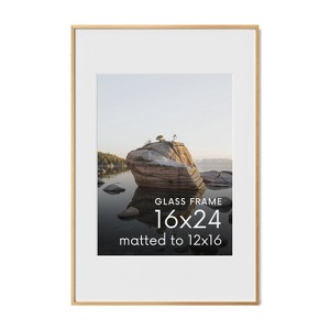 Haus and Hues Brushed Metal Frame with Real Glass, Gray/Bronze - 1 of 3