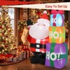 6FT Christmas Inflatable Outdoor Decorations, Cute Santa with Gift Box, Blow Up Xmas Yard Decoration for Holiday Home Party Garden Lawn Decor - 4 of 4