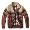 Gioberti Boy's Knitted Chenille Cardigan Sweater with Flannel Lining - 2 of 4