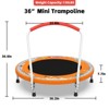 SEVOBAL Trampolines 36inch Mini Trampoline for Kids Ages 1-6 Indoor Outdoor Trampoline with Handle Fun for Kids, Orange, 36.2"*36.2"*31" - 4 of 4
