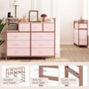 39" Fabric Drawer Dresser, Modern Dresser with Charging Station, Chest of Drawers with 9 Drawers and Shelf, Tv Stand Dresser - 3 of 4
