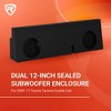 QPower Dual 12 Inch Sealed Car Audio Subwoofer Sub Box Enclosure for 2005-2019 Toyota Tacoma Double Cab Pickup Trucks, Charcoal Black - 2 of 4