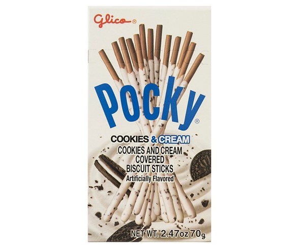 Glico Pocky Cookies & Cream Covered Biscuit Sticks 2.47 oz