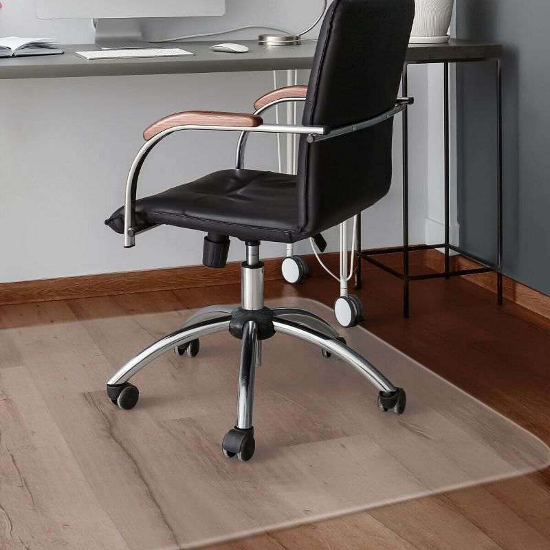 Costway 47'' x 59'' PVC Chair Floor Mat Home Office Protector For Hard Wood Floors, 1 of 10