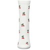 Memoi Women's Cherrybomb Waffle Knit Cotton Blend Anklet Socks Ivory 9-11 - 2 of 4