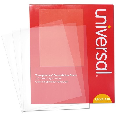 Universal Transparent Sheets B&W Laser/Copier Letter Clear 100/Pack 21010