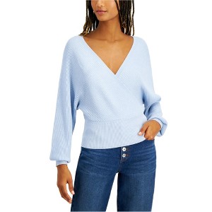 I.N.C International Concepts Womens Sparkle Pullover Sweater, Blue, Large - 1 of 1