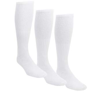 KingSize Men's Big & Tall Diabetic Over-the-Calf Extra Wide Socks 3-Pack