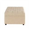 Whisen 49.6" Convertible Ottoman Sleeper Sofa Bed with Memory Mattress - Space-Saving Tufted Design for Small Living Rooms - 3 of 4