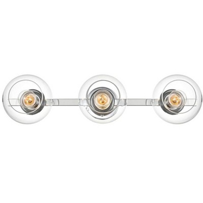 Elegant Lighting Rogelio 3 light Chrome and Clear Bath Sconce