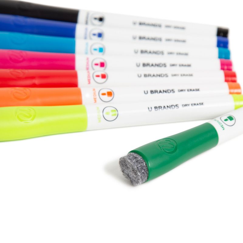 U Brands 8ct Medium Point Dry Erase Markers, 4 of 8