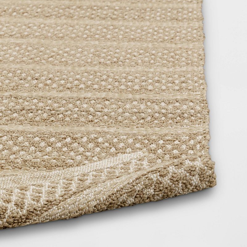 Textured Tonal Stripe Outdoor Rug Tan - Threshold™ designed with Studio McGee, 4 of 5