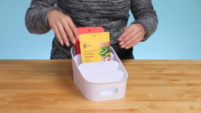 White BPA-Free 4-Tier Kitchen Packet Organizer Bin