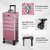 Byootique Antique Pink Rolling Makeup Case 4in1 Cosmetic Trolley Organizer Lockable - 4 of 4