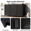 ORRD 65" TV Stand, Modern Media Console with 2 Storage Spaces & Solid Wood Legs for Living Room - 3 of 4