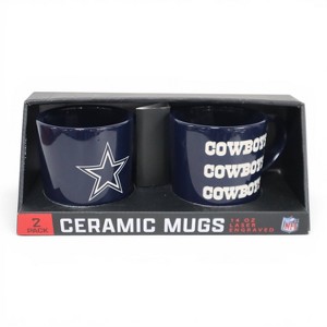 NFL Dallas Cowboys Echo Logo 2pk Debossed Mug Set : Target