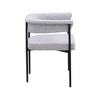 Meridian Furniture,Malin Grey Boucle Fabric Dining Chair, Set of 2 - 3 of 4
