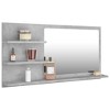 CLIHOME Mirror Engineered Wood, Acrylic Medium Bathroom Mirror Cabinet with 3 Shelves - 2 of 4