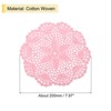 Unique Bargains Handmade Crochet Round Lace Placemats with Floral Patterns for Wedding Party - 2 of 4
