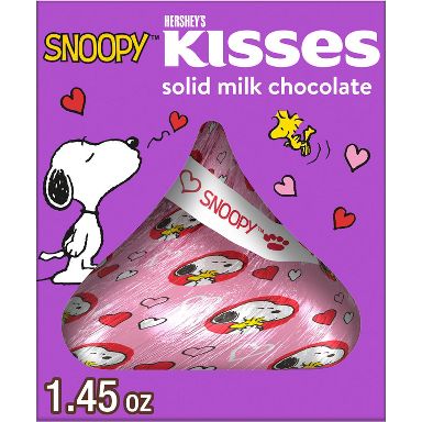 HERSHEY'S KISSES Milk Chocolate Snoopy and Friends Valentine's Day Minis Candy - 1.45oz