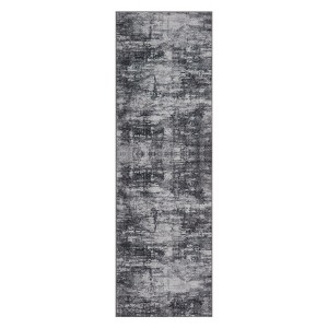 Abstract Modern Washable Rug Non-Slip Low Pile Rug for Hallway/Living Room Soft Carpets Stain Resistant Floor Mat - 1 of 4