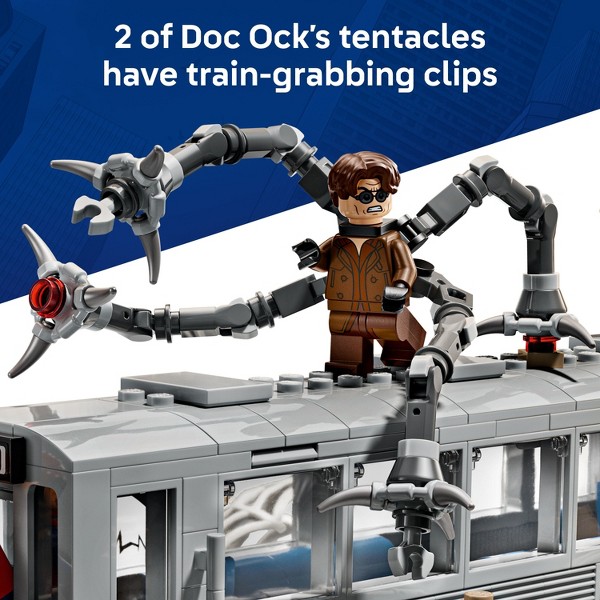 LEGO Marvel Spider-Man vs Doc Ock Escena del Tren Subterráneo Set de Construcción 76321 3